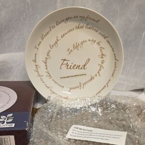 Inspirational Cream Plate with Quote